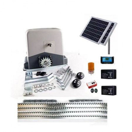 24V DC sliding gate opener with solar panels kit